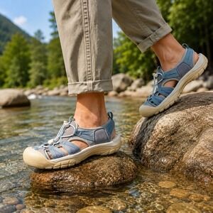 KEEN Size 10 Newport H2 Sport Sandals Blue Closed Toe Water Hiking